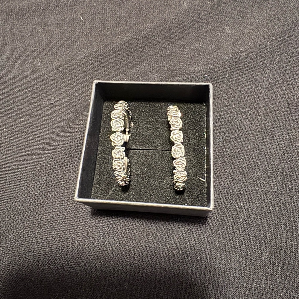 Rosette  Hoop Earrings